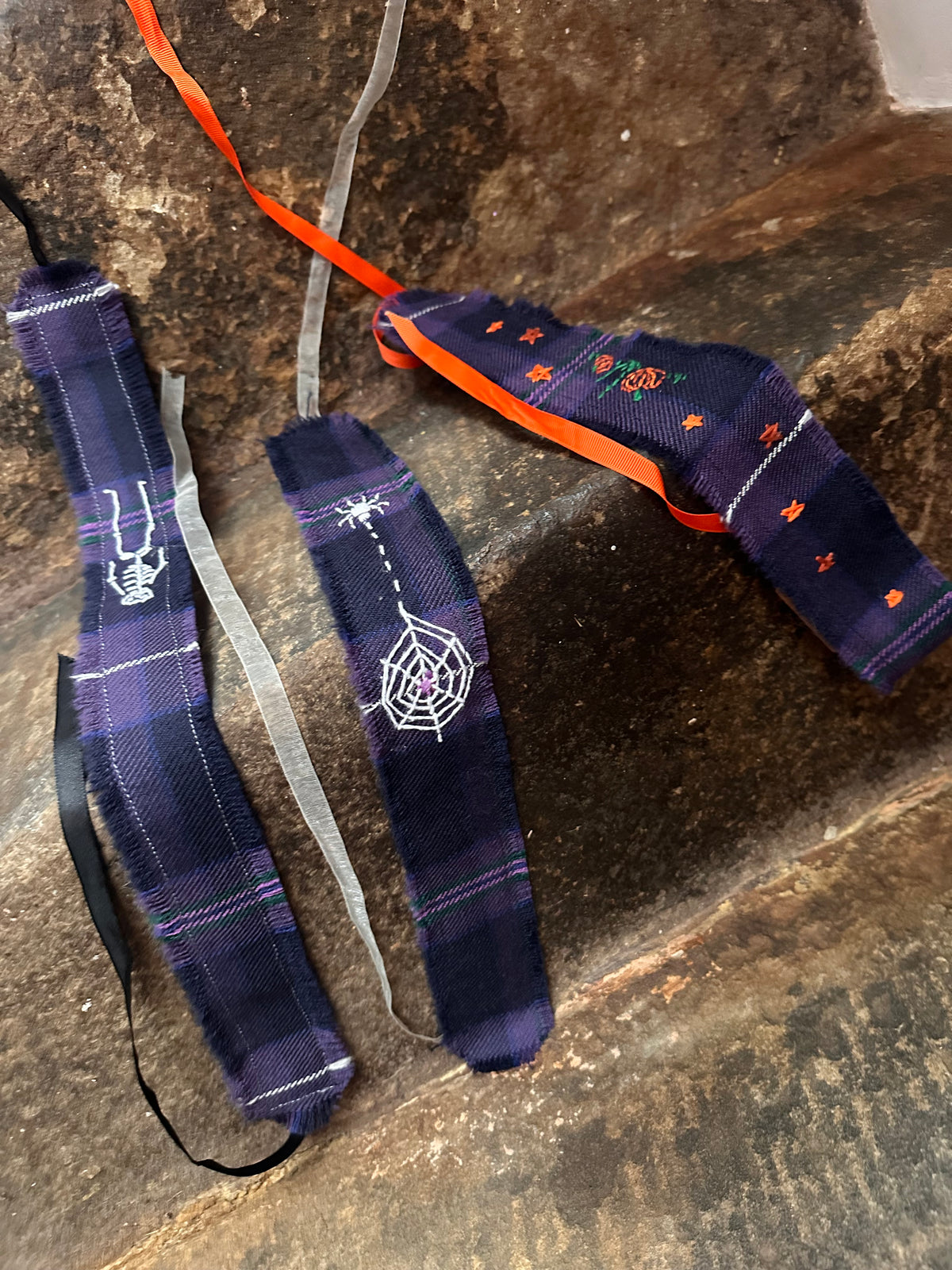 Purple Wool Skeleton Headband