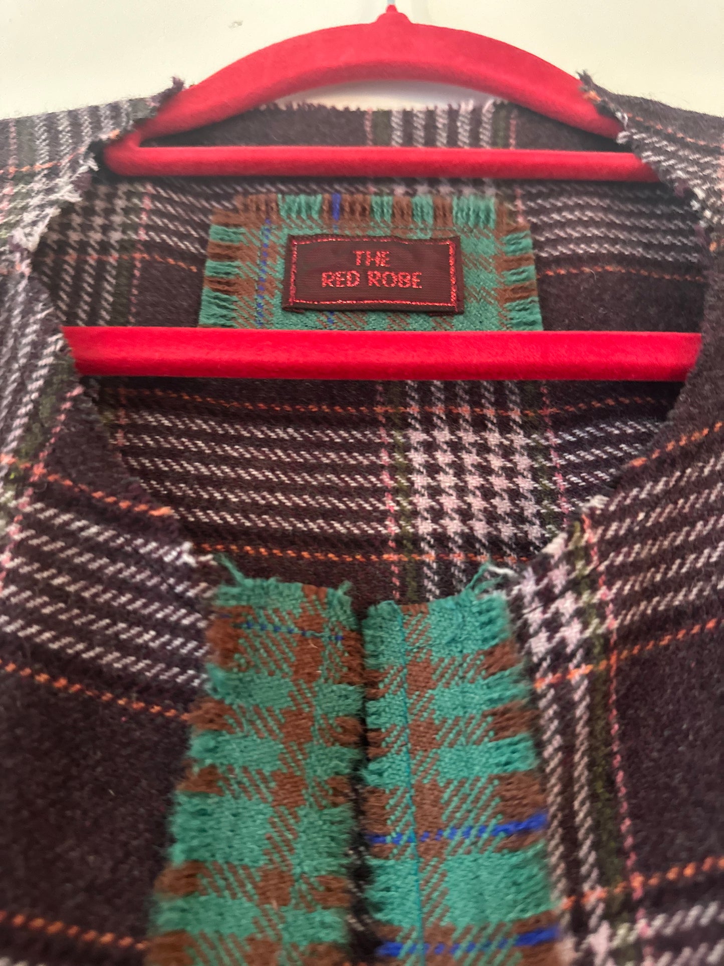Edinburgh Tartan Patchwork Wool Coat (freesize)