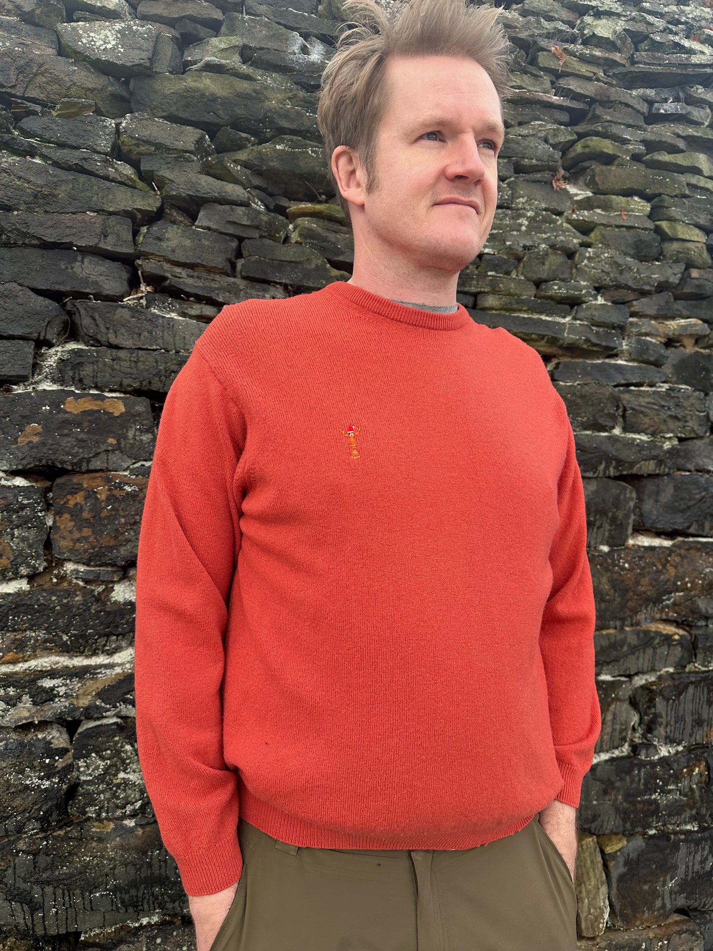 Christmas Coral Lobster Jumper (small)