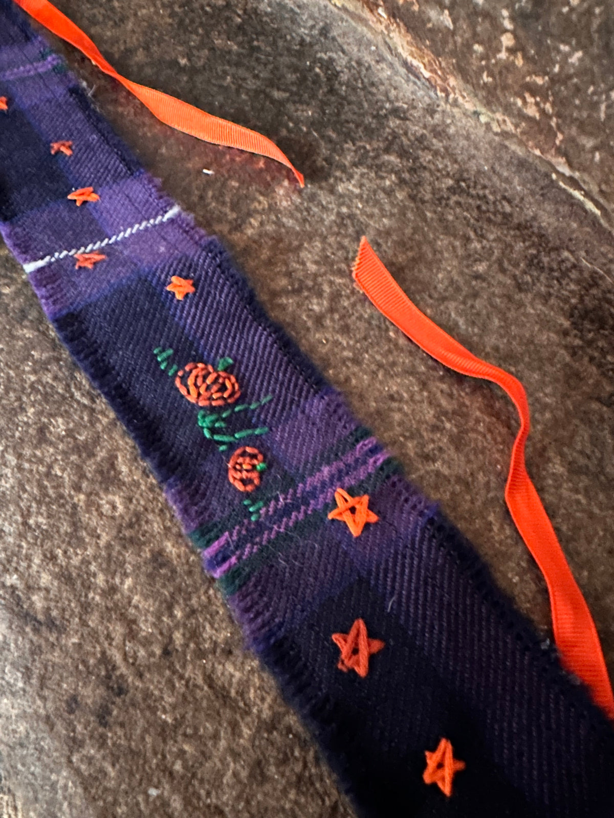 Purple Wool Pumpkin Headband