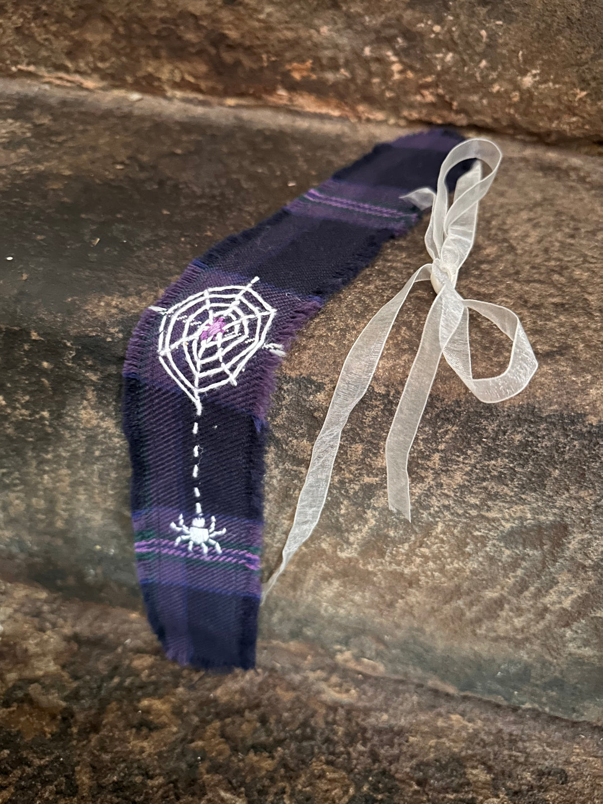 Purple Wool Spider Headband