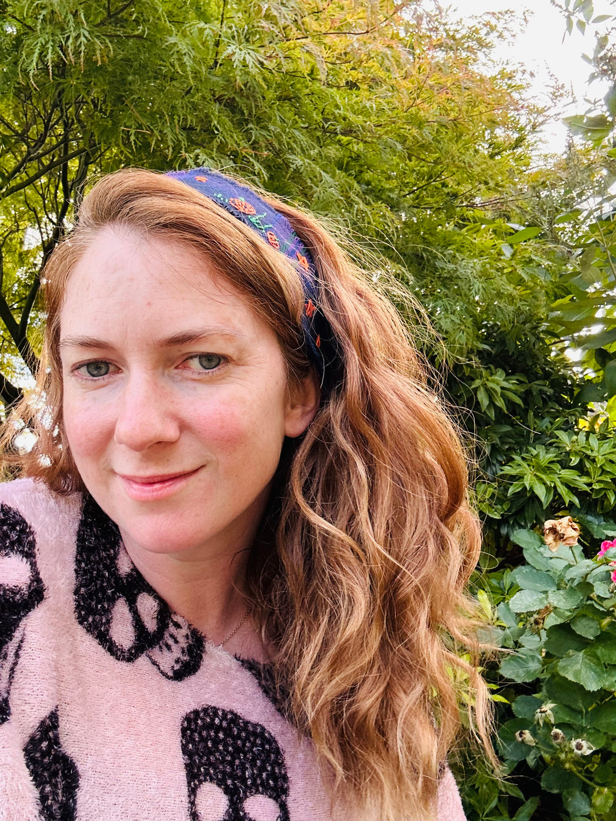 Purple Wool Pumpkin Headband