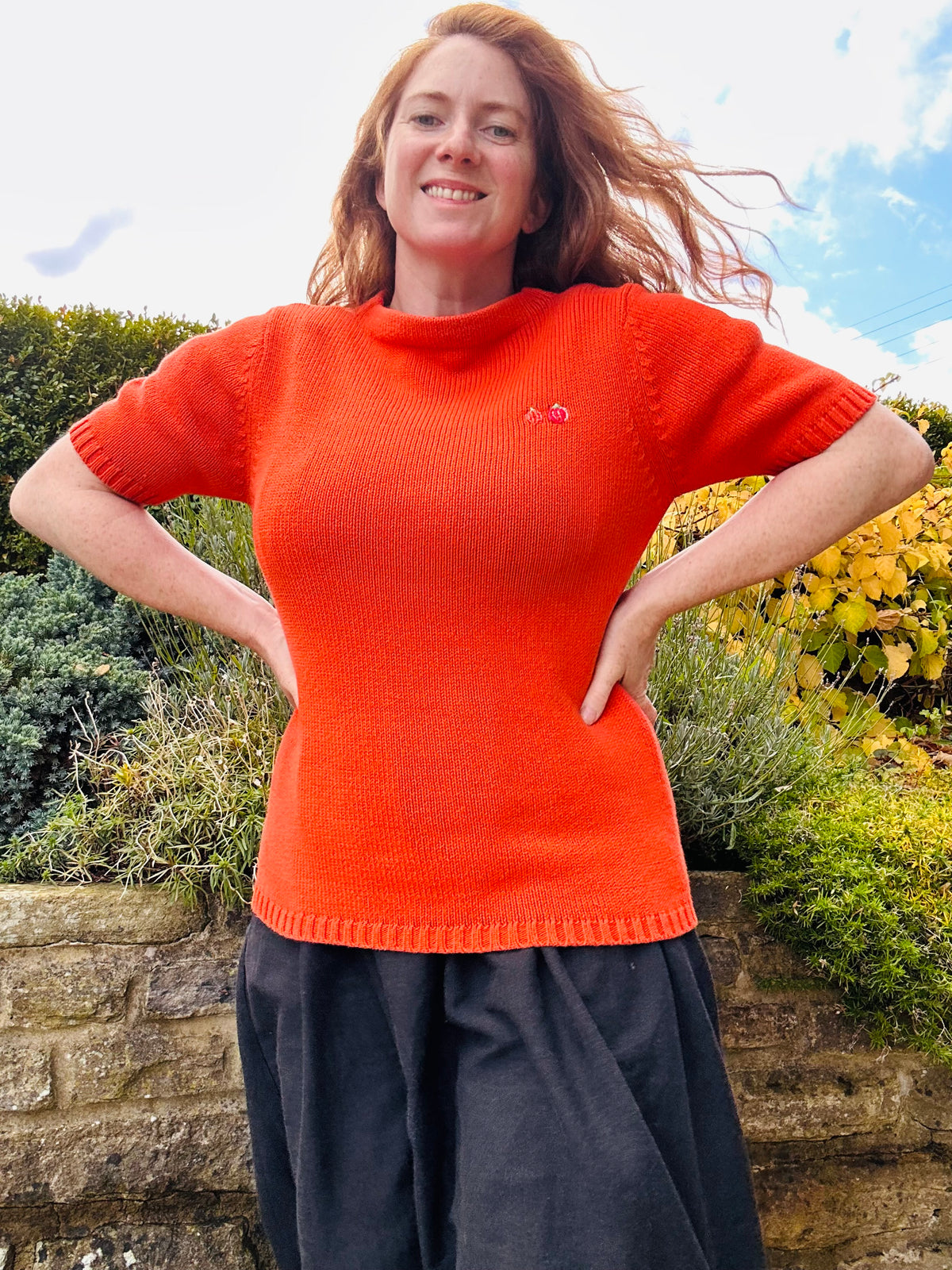 Vintage Orange Pumpkin Jumper