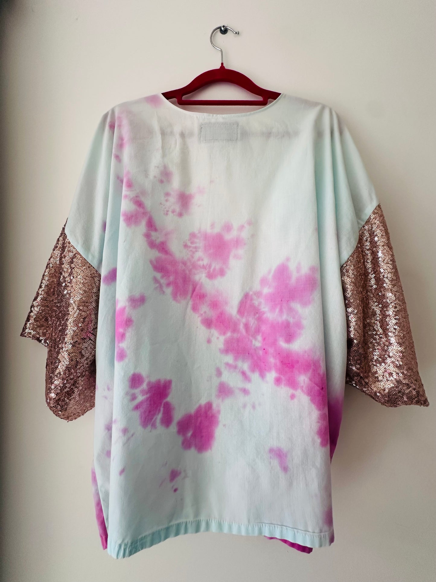 Tie Dye Sequin Kimono