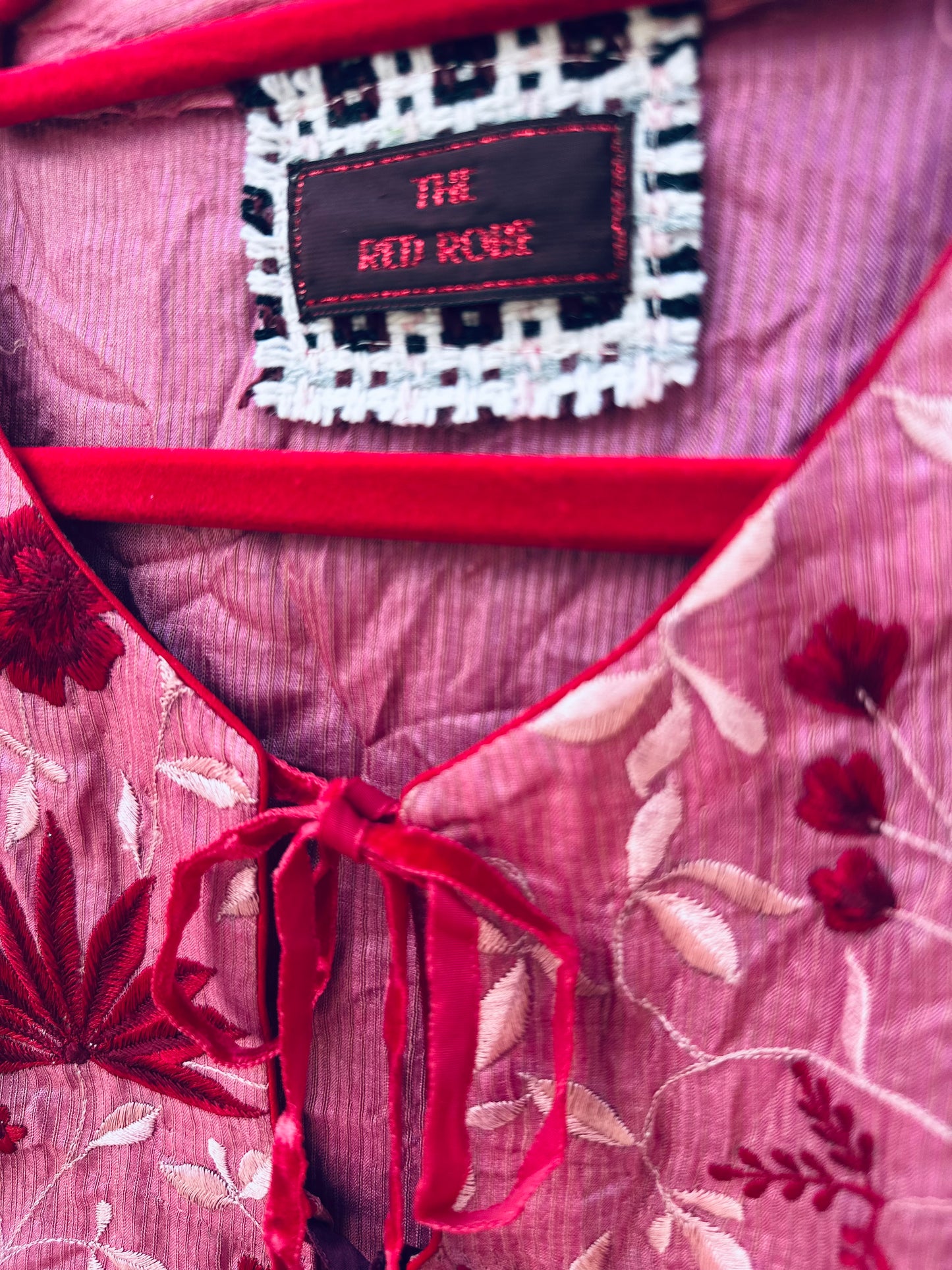Pink and Red Boho Tassel Jacket