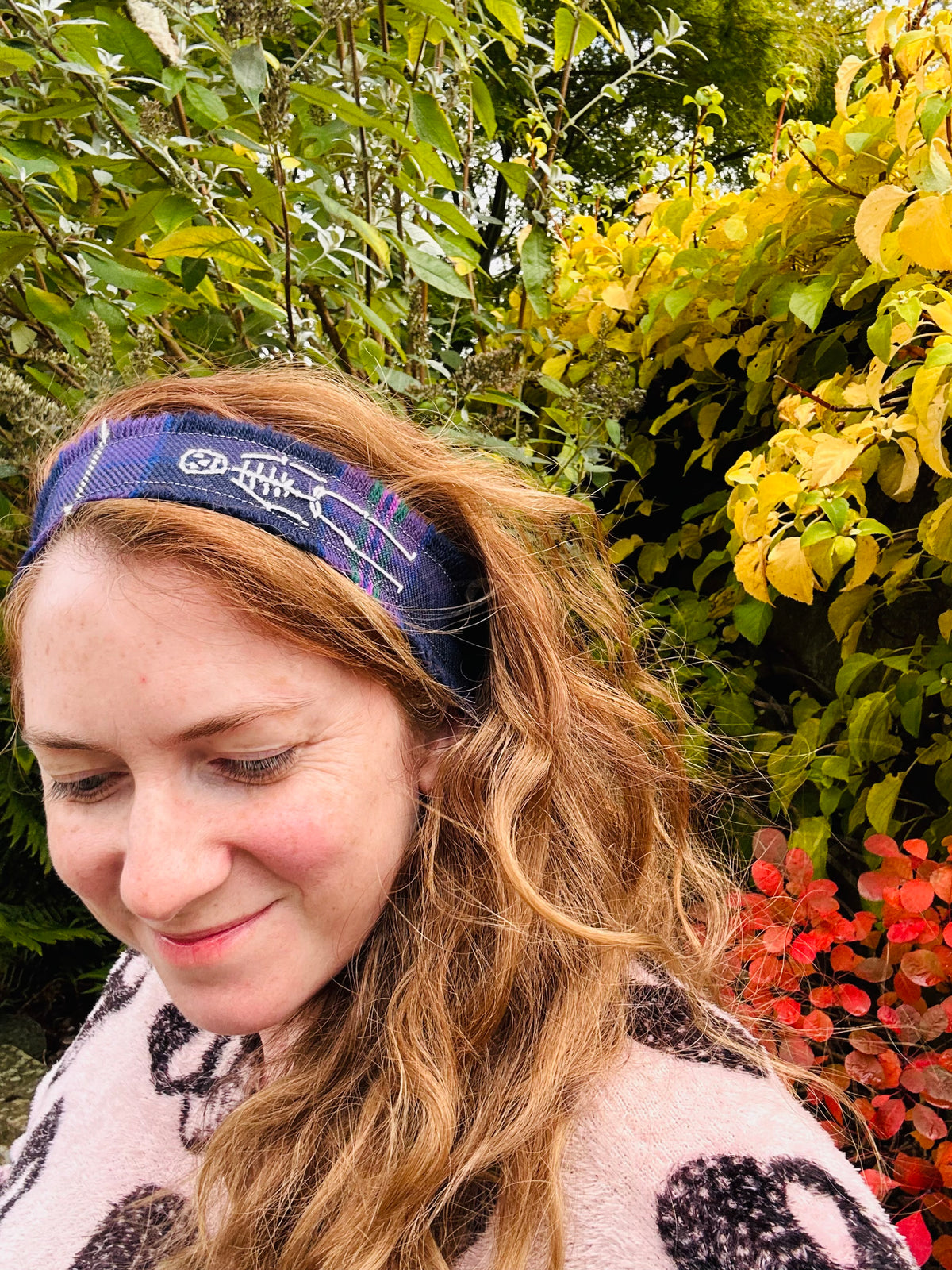 Purple Wool Skeleton Headband