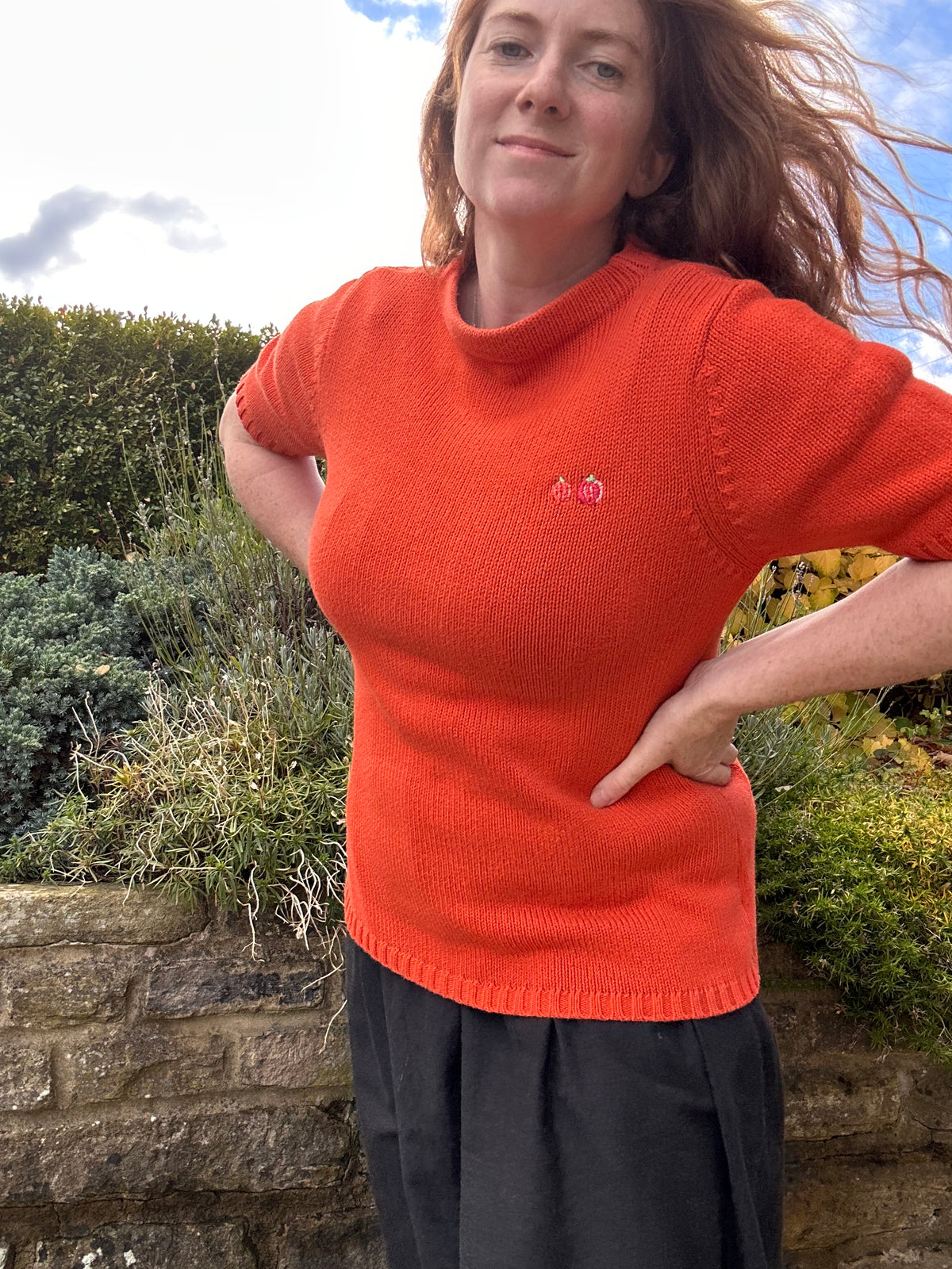 Vintage Orange Pumpkin Jumper