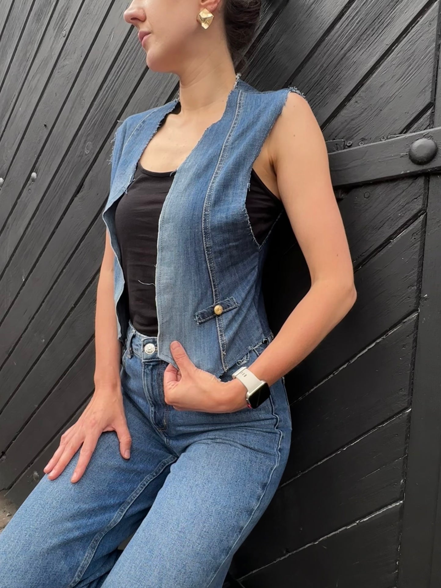 Dark Denim Waistcoat
