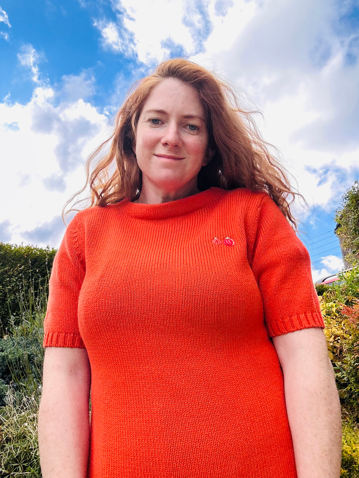 Vintage Orange Pumpkin Jumper