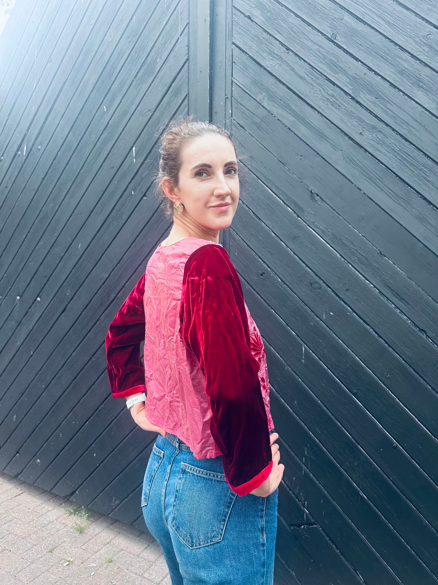 Pink and Red Boho Tassel Jacket