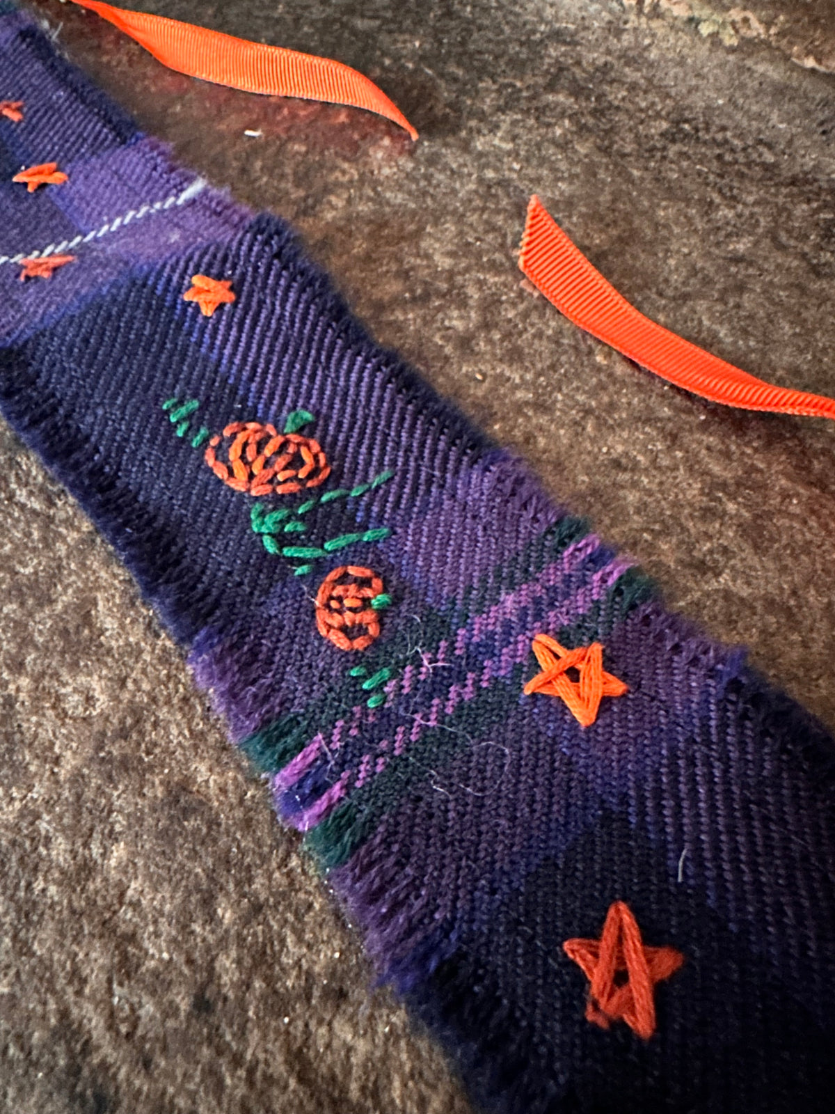 Purple Wool Pumpkin Headband