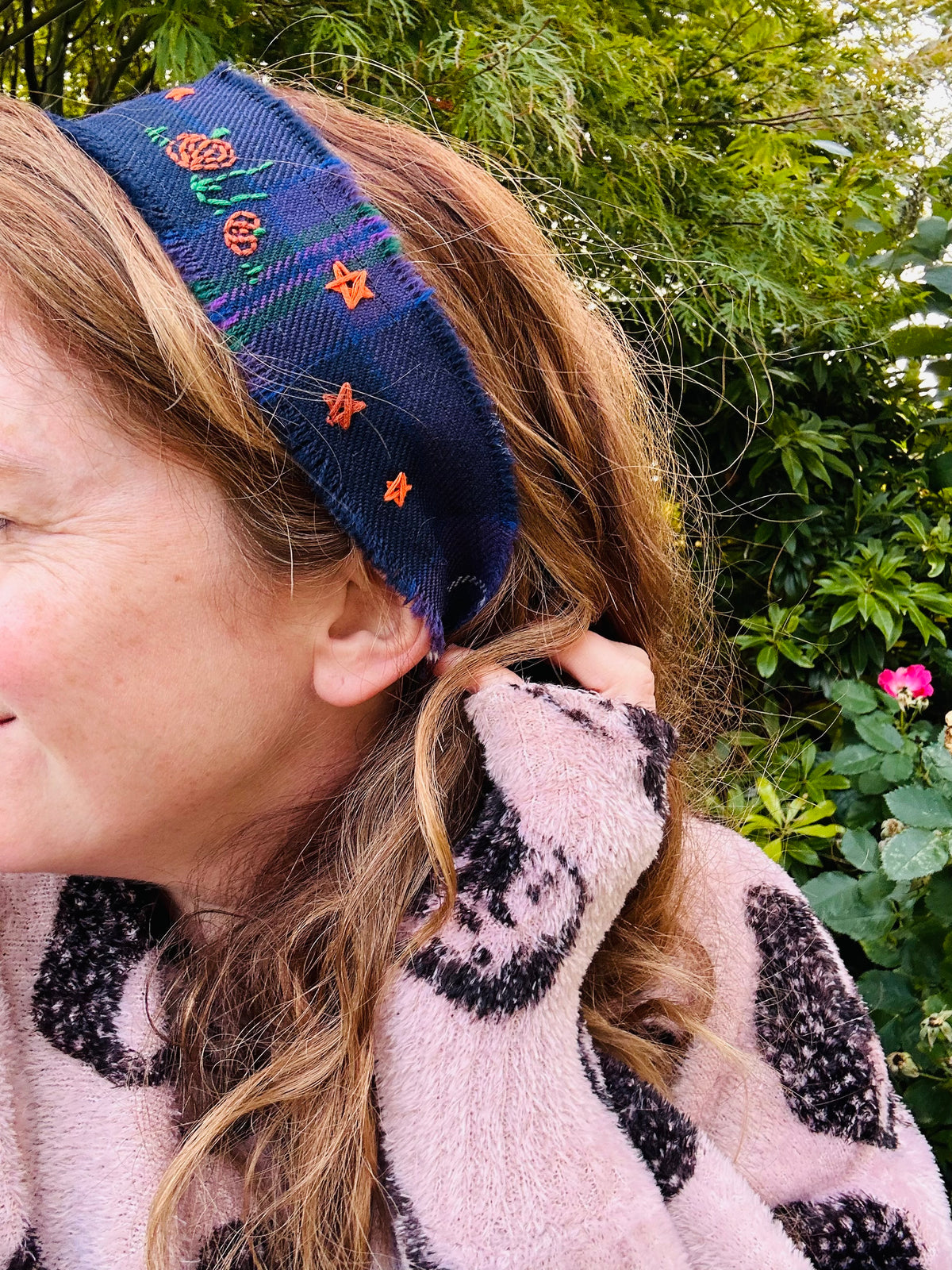 Purple Wool Pumpkin Headband