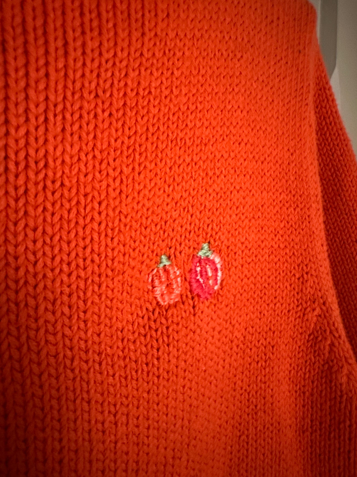 Vintage Orange Pumpkin Jumper