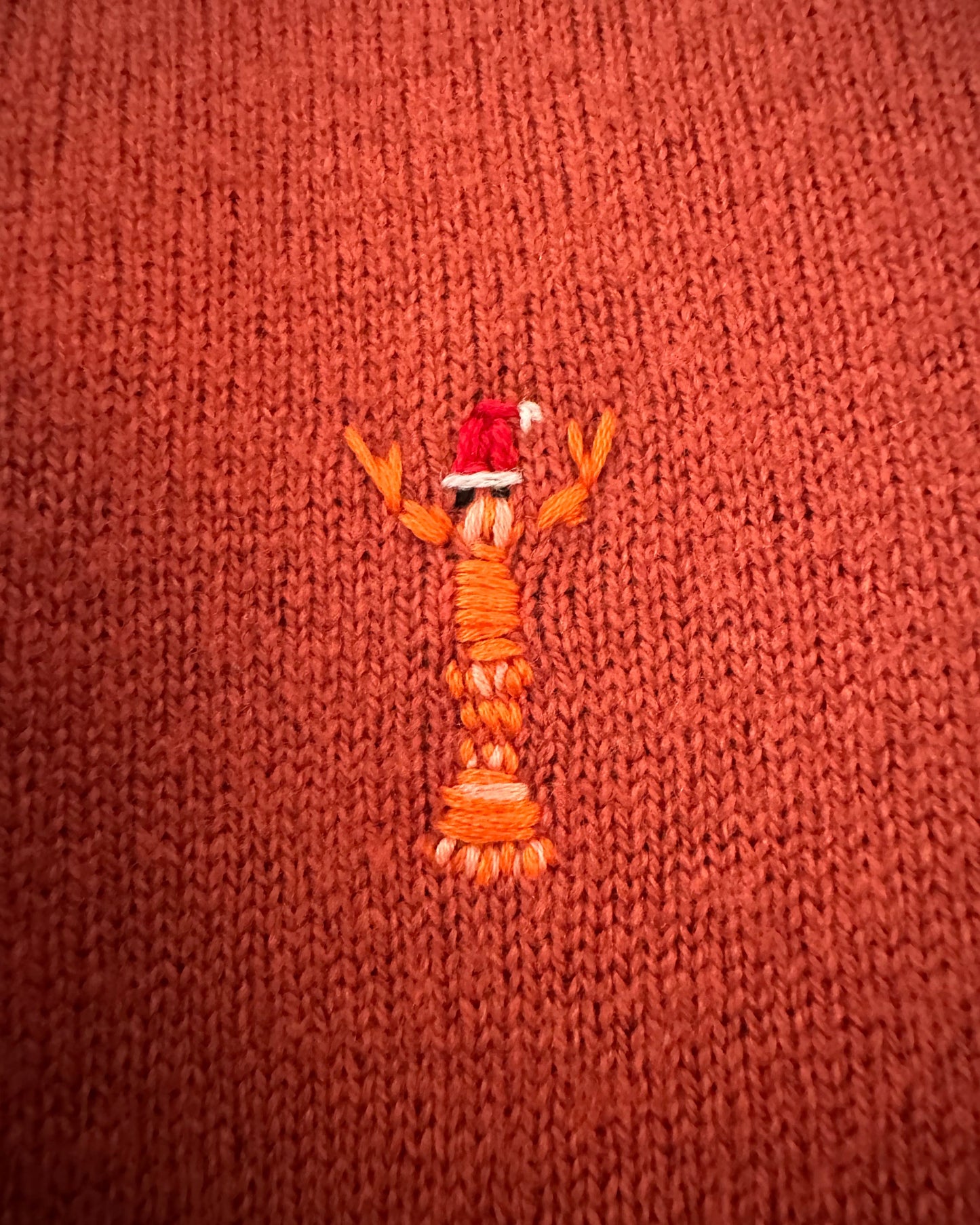 Christmas Coral Lobster Jumper (small)