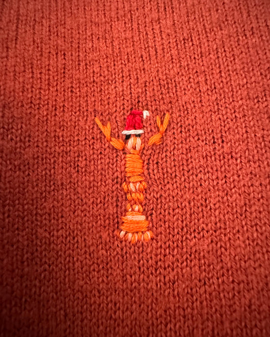 Christmas Coral Lobster Jumper (small)