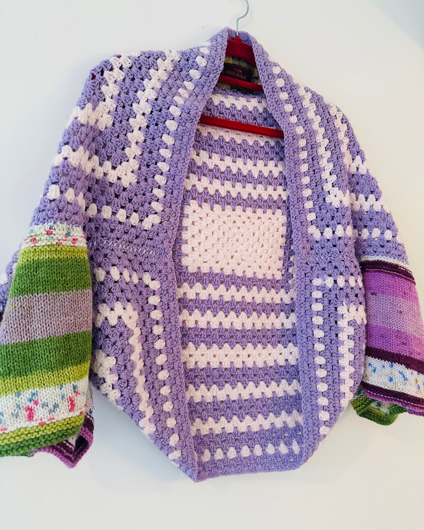 Lilac Crochet Snuggle Cardigan (freesize)