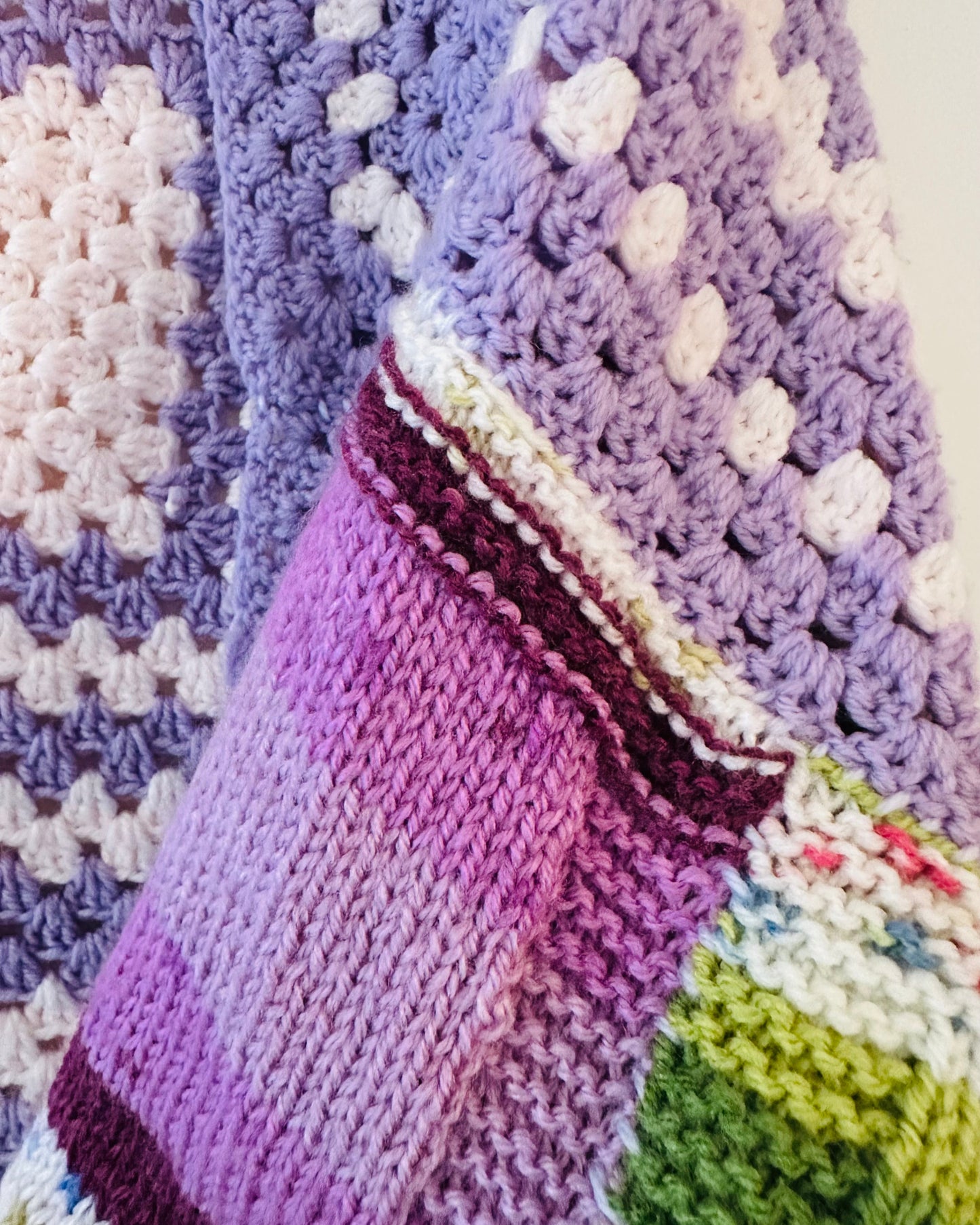 Lilac Crochet Snuggle Cardigan (freesize)