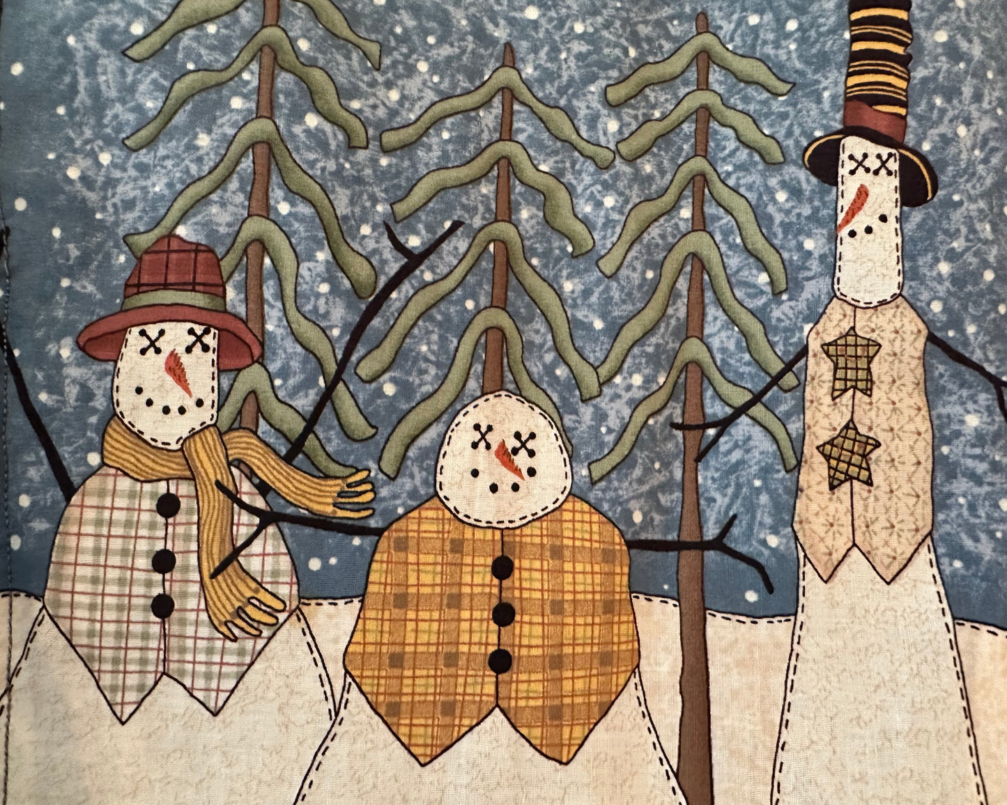 Christmas Pearly Snowman Denim Jacket (small)