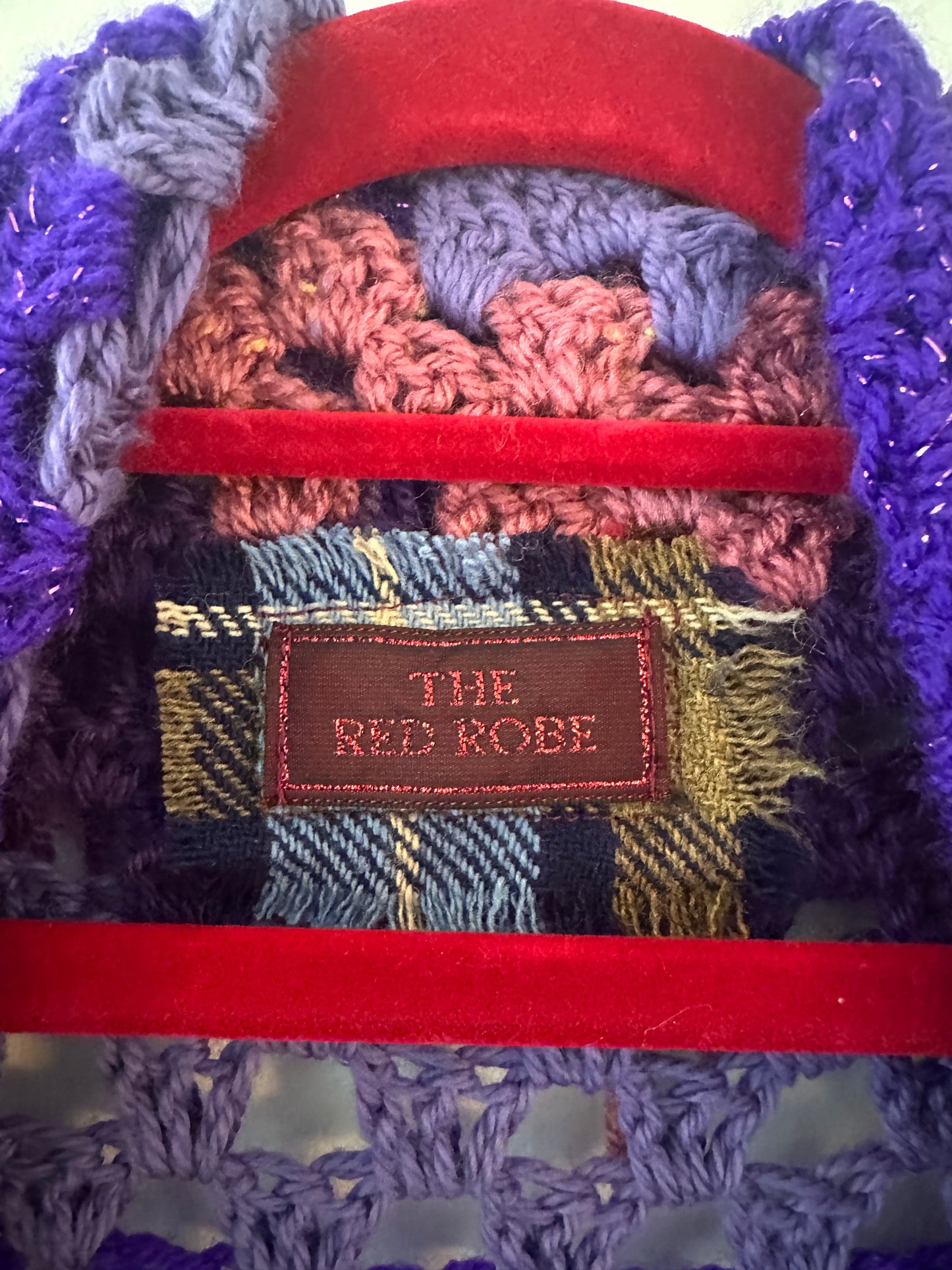 Purple Shaggy Tassel Crochet Cardigan (freesize)