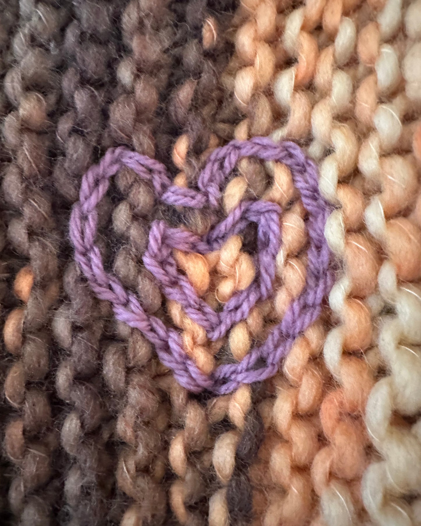 Two-Tone Heart Jumper (freesize)